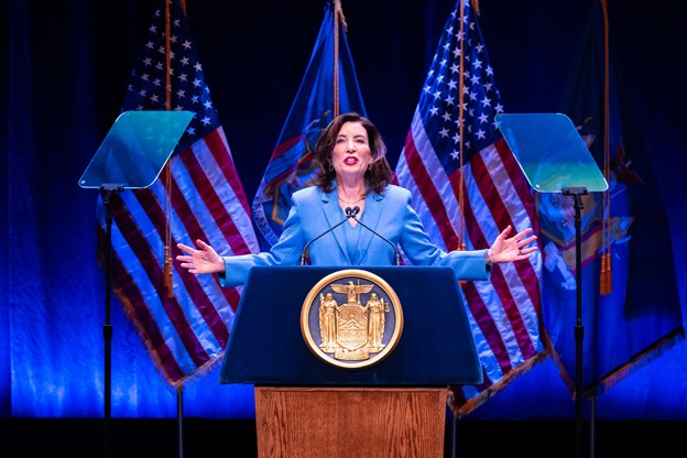 NYS Governor Kathy Hochul delivering the 2026 State-of-the-State Address.